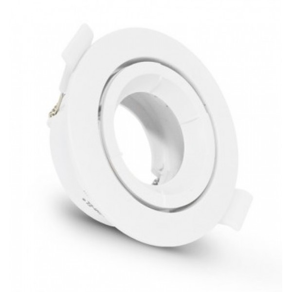 Foco Bascualte empotrar PC Blanco 90mm, para Lámpara GU10/MR16